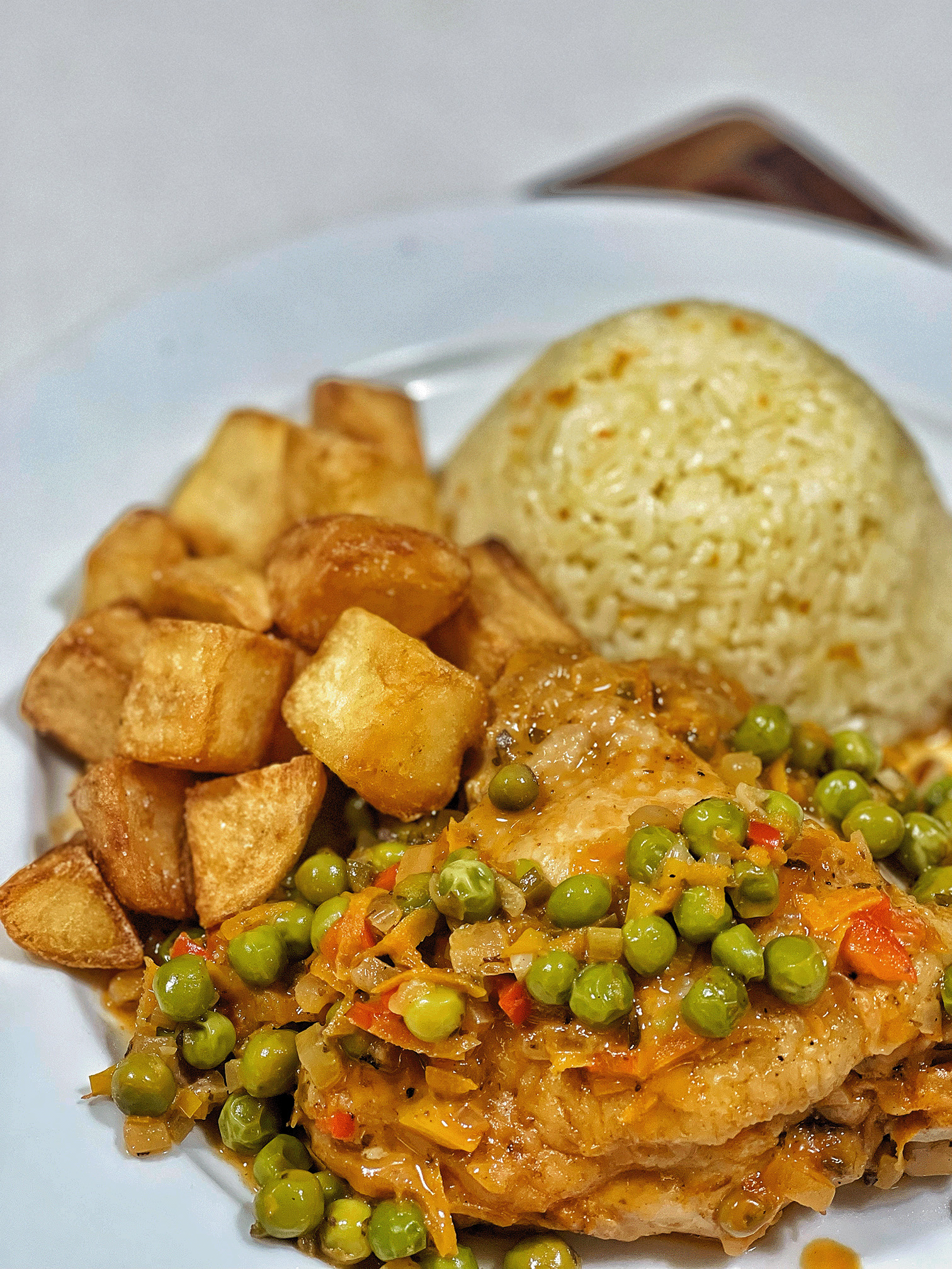 Pollo arvejado de invierno